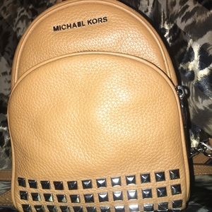 Michael Kors Silver Studded Mini Backpack XS